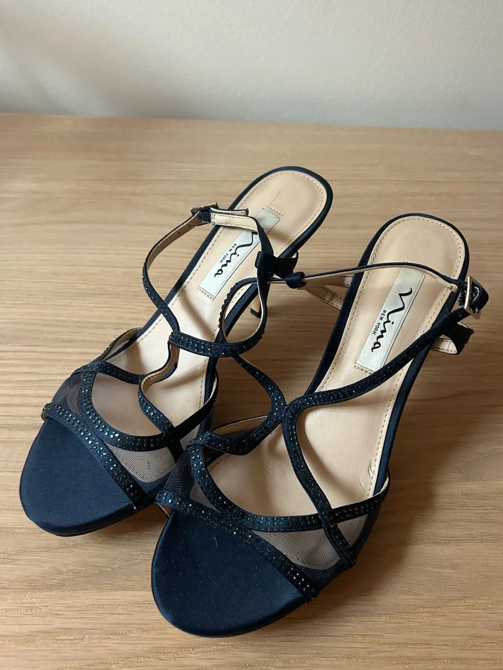 Nina Navy Sparkly Heels